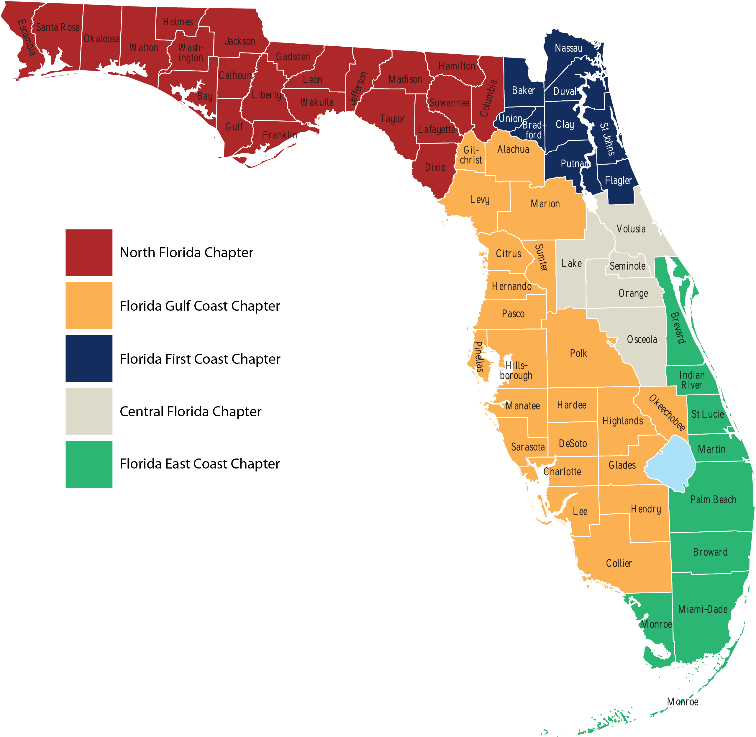 County Map In Florida United States Map